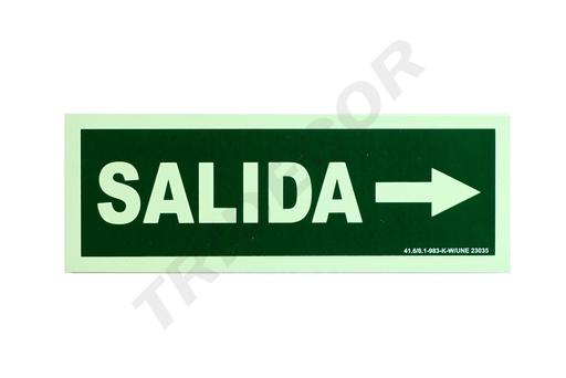 [014342] Señal De Salida A La Derecha 30X10.5 Cm