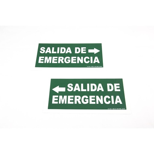 [014634-D] EMERGENCY EXIT SIGN ON THE RIGHT 30X15 CM