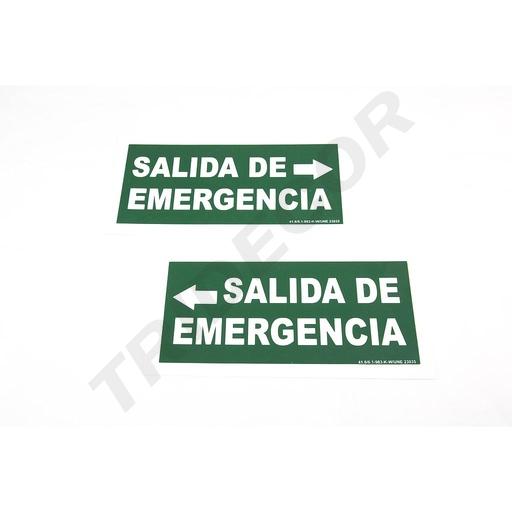 [014634-D] EMERGENCY EXIT SIGN ON THE RIGHT 30X15 CM