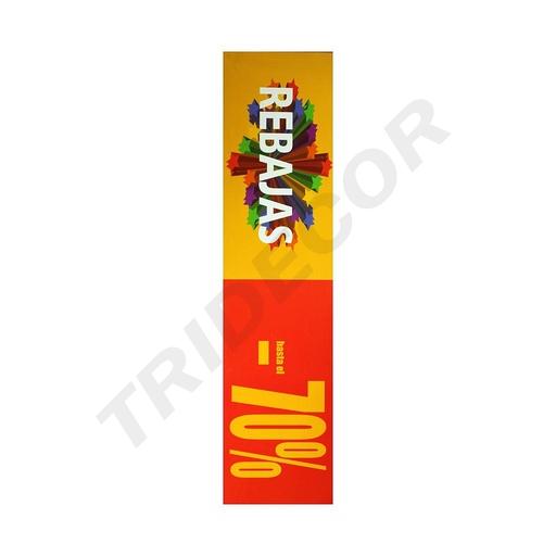 [014354] STRISCIONE ORIZZONTALE SCONTO -70% ROSSO GIALLO