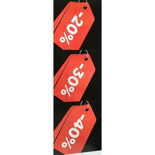 [014904] SALE BANNER 30% 50% 70% RED, BLACK BACKGROUND