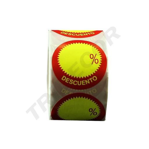 [014485] Yellow and Red Discount Sticker