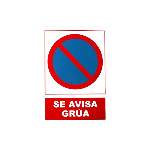 [014346] Cartel Se Avisa Grua