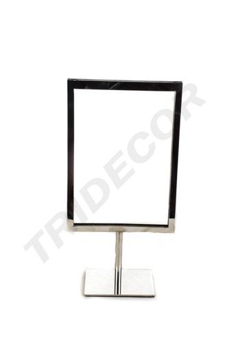 [009729] Chromed Steel Poster Holder A5