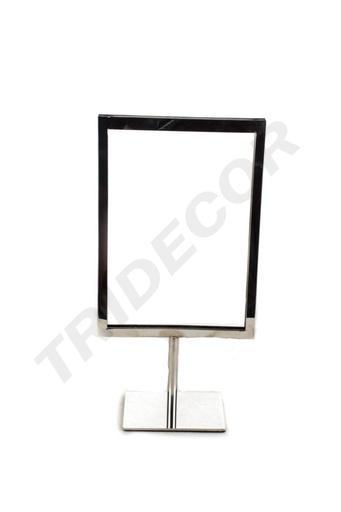 [009729] Verchromter Stahl-Plakathalter A5