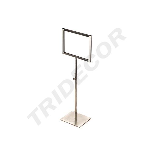 [009779] Soporte de Póster Ajustable de Acero Mate A5