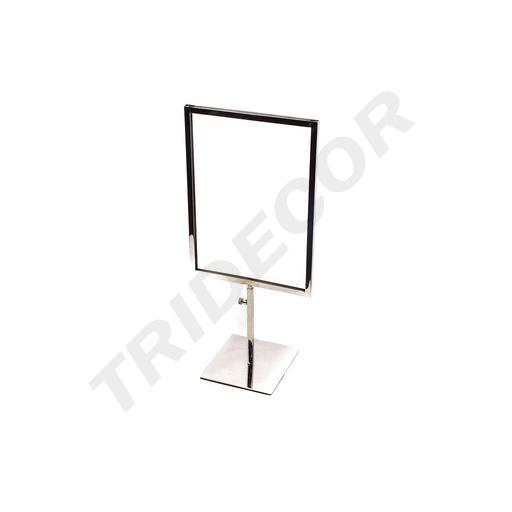 [009847] Chrome Adjustable Poster Holder A4