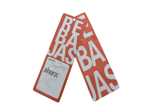 [6014022] Etiqueta de Vendas Vermelha 100 unidades/pacote 5x14cm