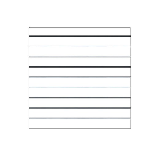 [0045191] 白色槽板9.5槽 Panel de lama Blanco 9.5 Guias 120X120cm