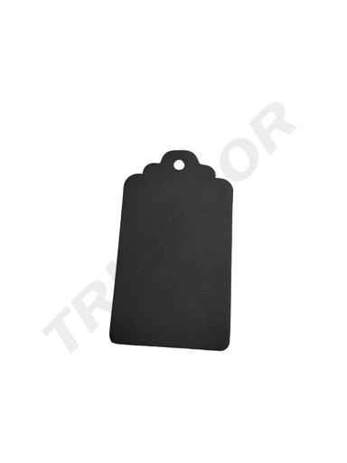 [0141027NG] Étiquette noire découpée 8X4.5cm Grande 100 unités