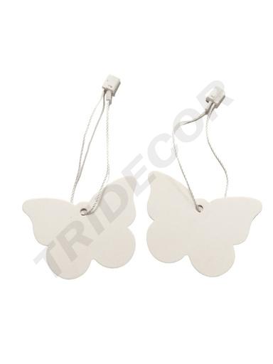 [0141023BL] Etichetta a forma di farfalla tagliata 4,5X3,5cm 100 unità/confezione