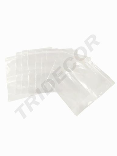 [014806] Plastic bag with adhesive flap 22X28+4 cm