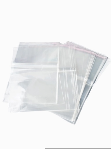 [010296] Plastic bag with adhesive flap 35X50+4 cm