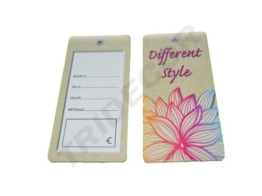 [0141029] Étiquette découpée beige de style différent