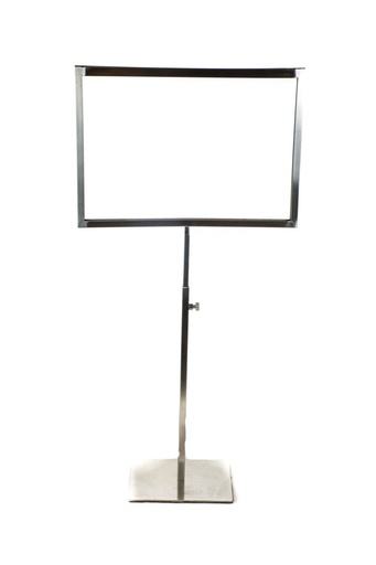 [009845] Matte Steel Adjustable Poster Holder A4