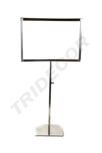 [009845] Matte Steel Adjustable Poster Holder A4