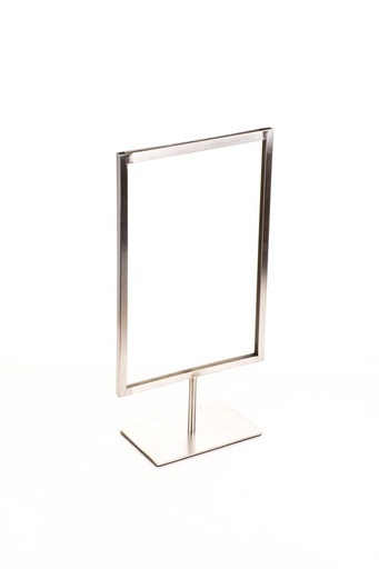 [009372] Chromed Steel Poster Holder A5