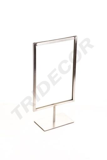 [009372] Chromed Steel Poster Holder A5