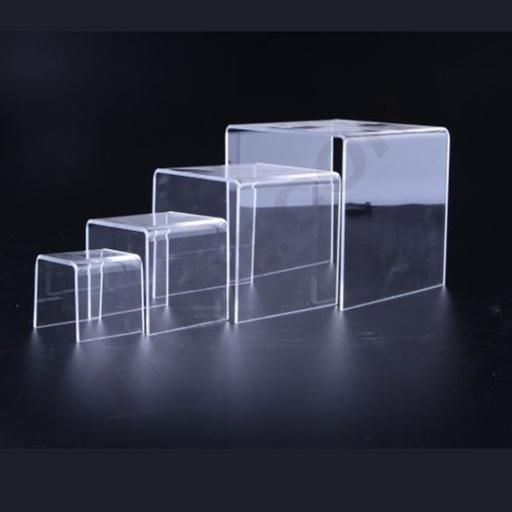 [007169] Expositor em Acrílico em Forma de C com 4 Alturas