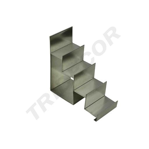 [009789] Expositor De Acero Mate Escalera 4 Alturas