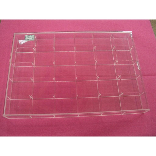 [007170] Acrylic Jewelry Tray with Lid and 30 Compartments