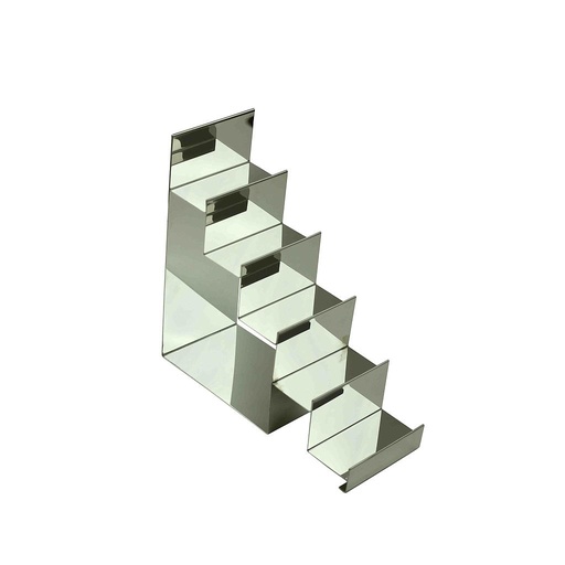 [009790] Chromed Steel Display Stand Ladder Shape 5 Heights