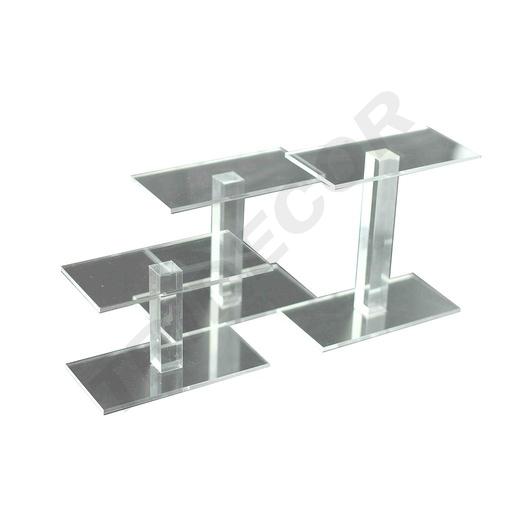 [007124] Acrylic Footwear Display Stand 3 Heights