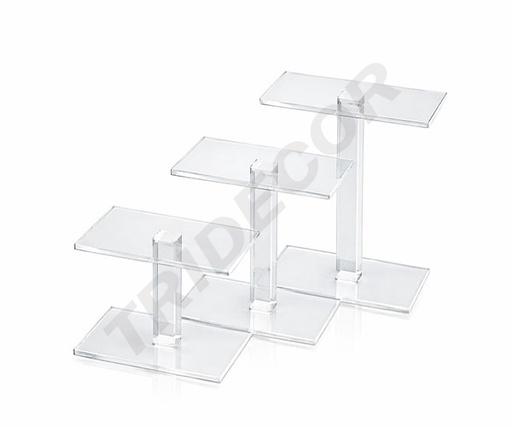 [007124] Acrylic Footwear Display Stand 3 Heights