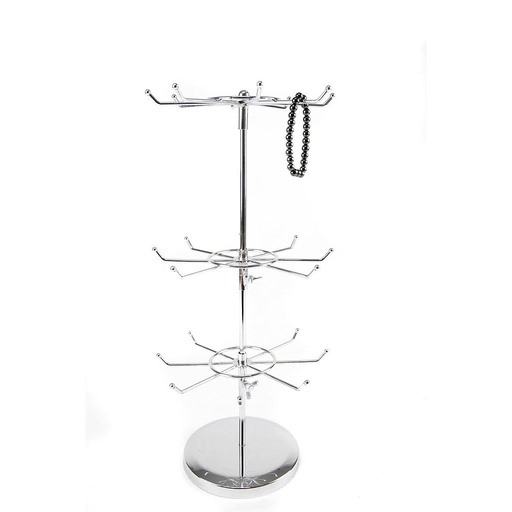 [009023] Jewelry Display Stand with 3 Rotating Crowns