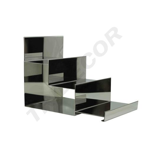[009794] Expositor em Aço Cromado em Forma de Escada com 3 Alturas