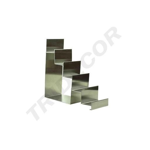 [009791] 哑光钢展示楼梯 5 高度 Expositor de Acero Mate Forma Escalera 5 Alturas