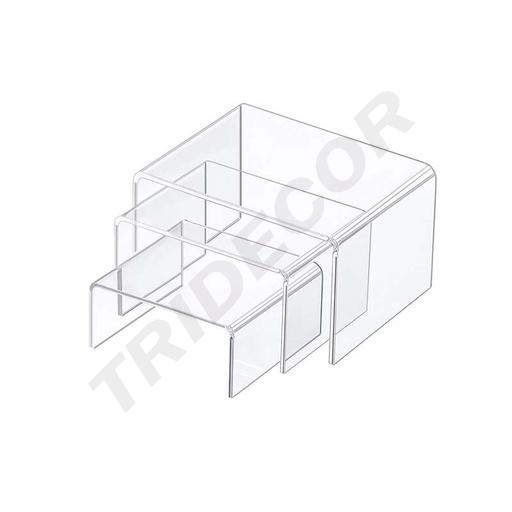 [007008] Acrylic Display Stand Form C 3 Heights