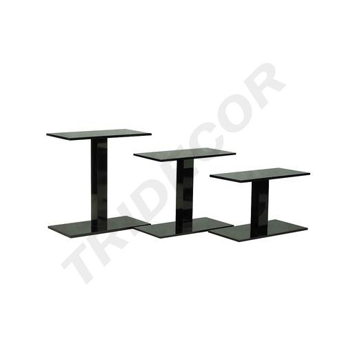 [007121] Expositor de Acrílico | Cor Preto | 3 Alturas