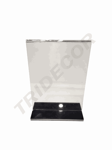 [007239] Acryl Plakathalter 'T'-Form A6 10,5X10,5X6cm