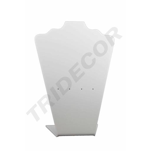 [007220] Espositore in metacrilato per collane e orecchini, colore bianco