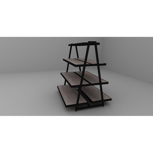 [038262] Steel Display Stand with Pyramid Shape Shelves