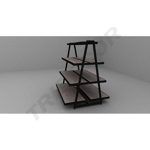 [038262] Steel Display Stand with Pyramid Shape Shelves