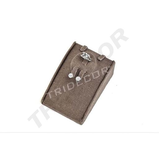 [009656] 棕色亚麻珠宝展示套装