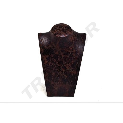 [009404] Small Brown Leatherette Necklace Display Stand