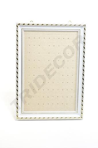 [009366] Beige Linen Earring Frame 30X40cm