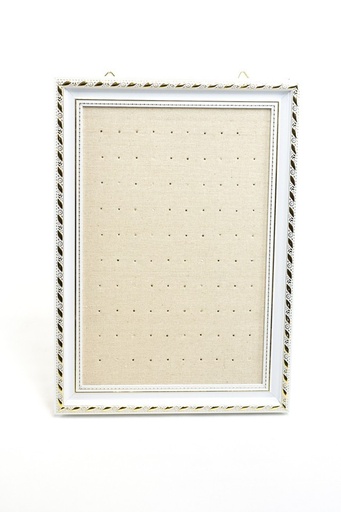 [009366] Beige Linen Earring Frame 30X40cm