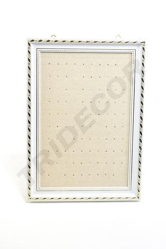 [009366] Cornice per Orecchini in Lino Beige 30X40cm