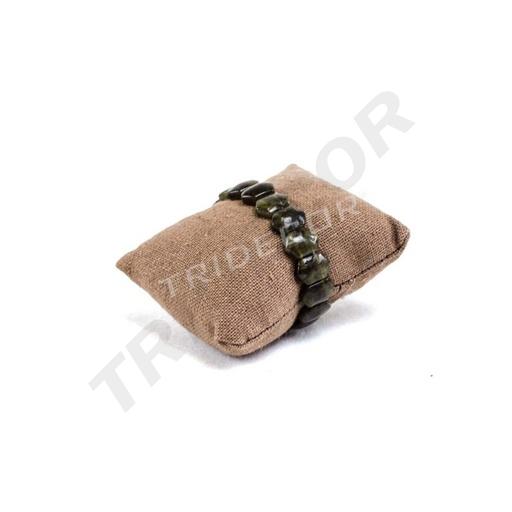 [009671] Brown Linen Bracelet Pad