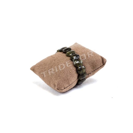 [009671] Brown Linen Bracelet Pad