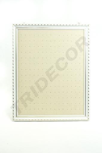 [009368] Large Beige Linen Earring Frame 50x60cm