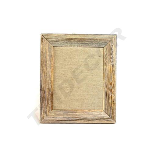 [009837] Cornice in legno per orecchini in tessuto di lino spesso