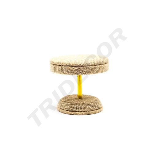 [009248] Dicker Leinen Schmuck Display Tisch 8X8X7cm