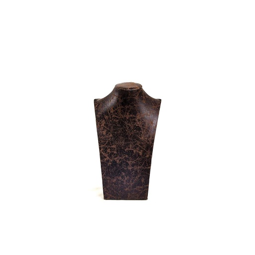 [009405] Large Brown Leatherette Necklace Display