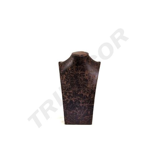 [009405] Large Brown Leatherette Necklace Display