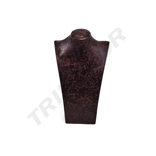 [009406] Espositore per collane in similpelle marrone